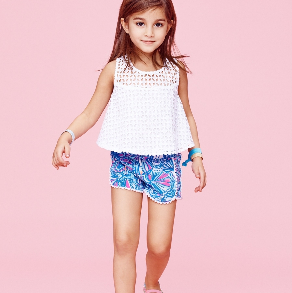 Lilly pulitzer for target crop top & shorts girl XS set